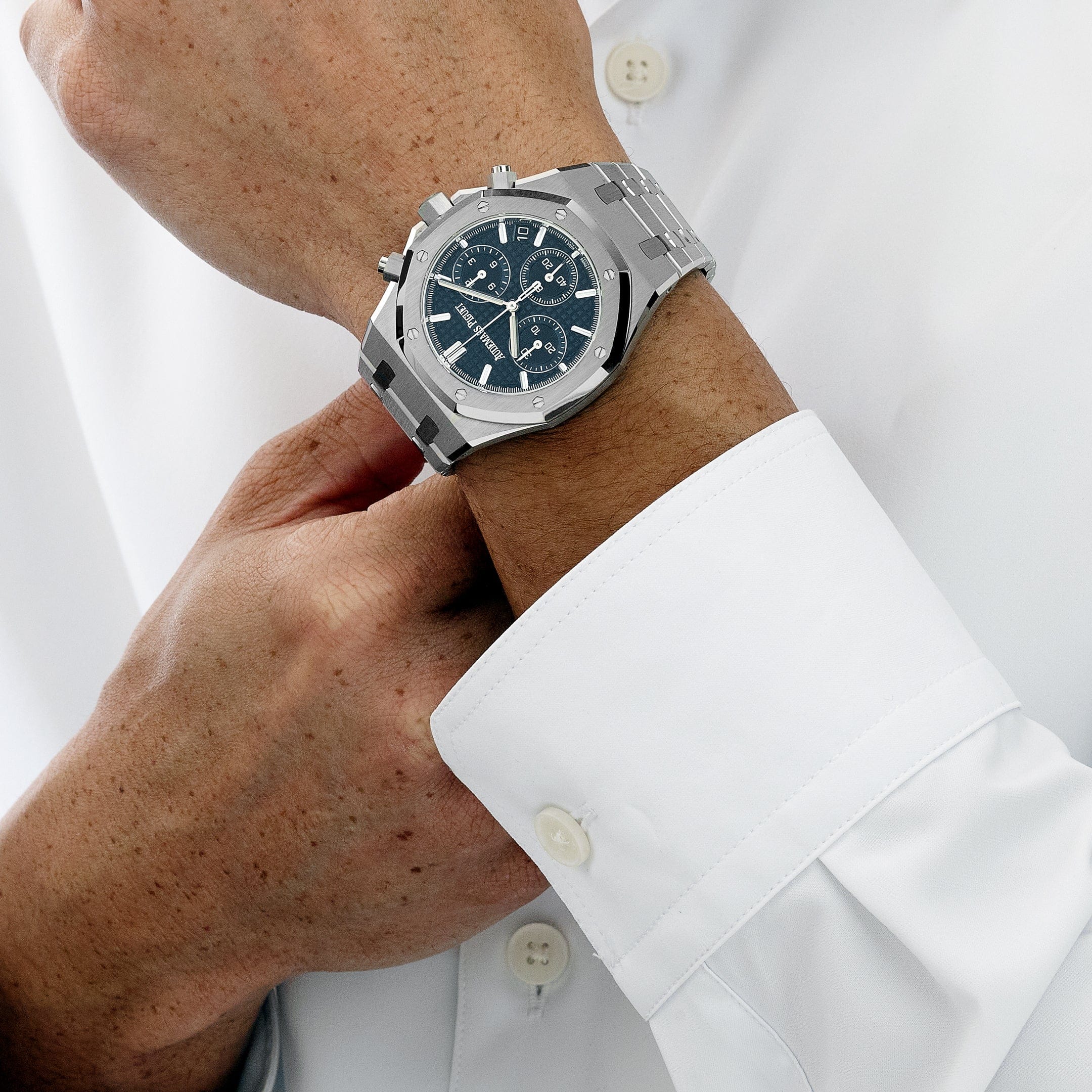 Audemars Piguet Royal Oak Chronograph 26240ST.OO.1320ST.01 '50th Anniversary' Stainless Steel Blue Dial (2022)