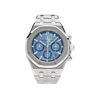 Luxury Watch Audemars Piguet Royal Oak Chronograph 38mm White Gold Light Blue Dial 26317BC.OO.1256BC.01 Limited 100pcs Wrist Aficionado