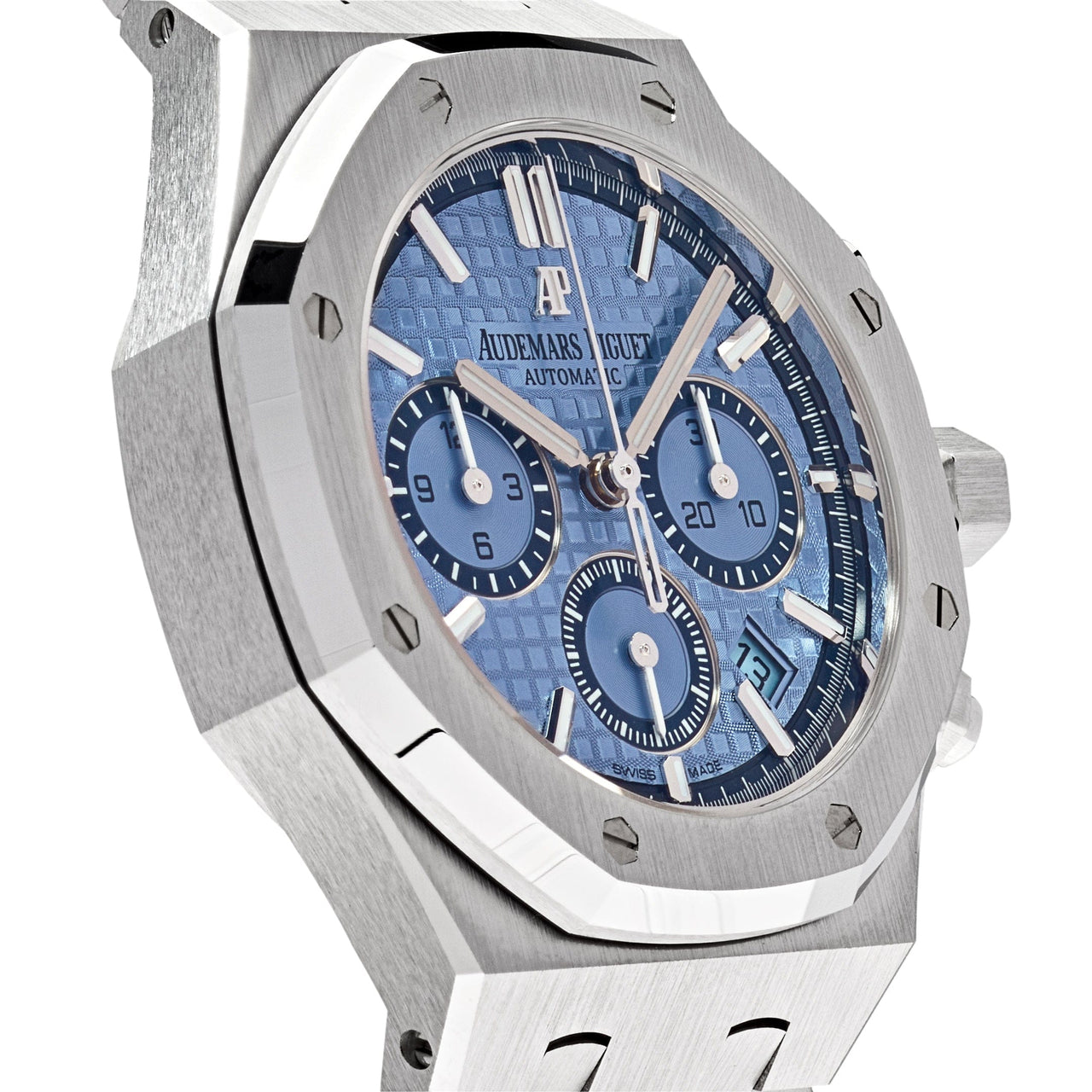 Luxury Watch Audemars Piguet Royal Oak Chronograph 38mm White Gold Light Blue Dial 26317BC.OO.1256BC.01 Limited 100pcs Wrist Aficionado
