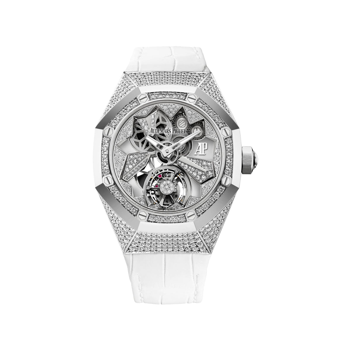 Audemars Piguet Royal Oak Concept 26227BC.ZZ.D011CR.01 Flying Tourbillon White Gold Diamond Dial Diamond Bezel