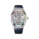 Audemars Piguet Royal Oak Concept 26229BC.ZY.D326CR.01-A 'Ladies' Flying Tourbillon White Gold Diamond Dial Multicoloured Rainbow Gemstones Bezel