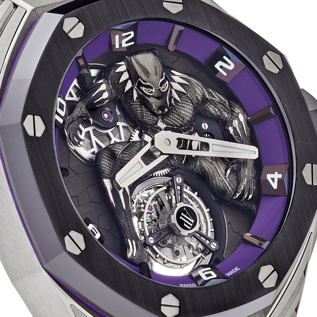 Luxury Watch Audemars Piguet Royal Oak Concept 'Black Panther' Flying Tourbillon 26620IO.OO.D077CA.01 Wrist Aficionado