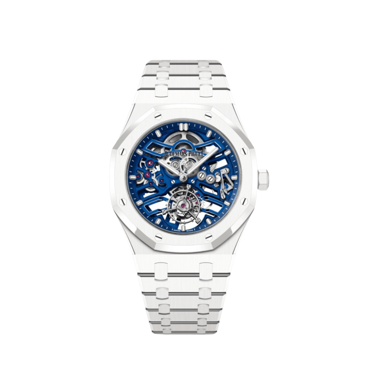 Audemars Piguet Royal Oak Flying Tourbillon 26735CB.OO.1225CB.98 White Ceramic Openworked Blue Limited Edition of 50