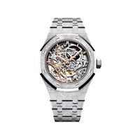 Thumbnail for Luxury Watch Audemars Piguet Royal Oak Frosted Gold Double Balance Wheel Openworked 15466BC.GG.1259BC.01 Wrist Aficionado