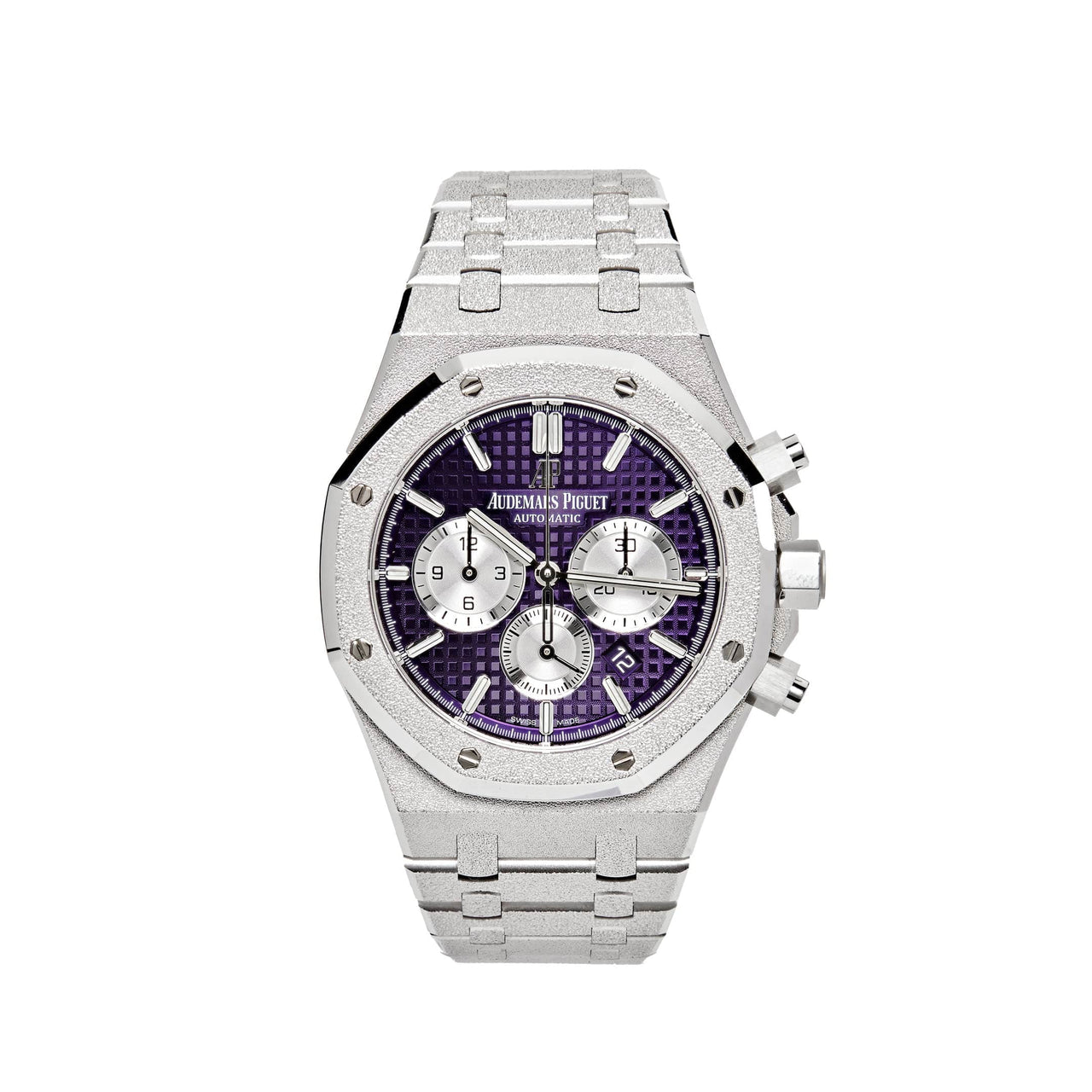 Luxury Watch Audemars Piguet Royal Oak Frosted Selfwinding Chronograph Purple Dial 26331BC.GG.1224BC.01 Wrist Aficionado