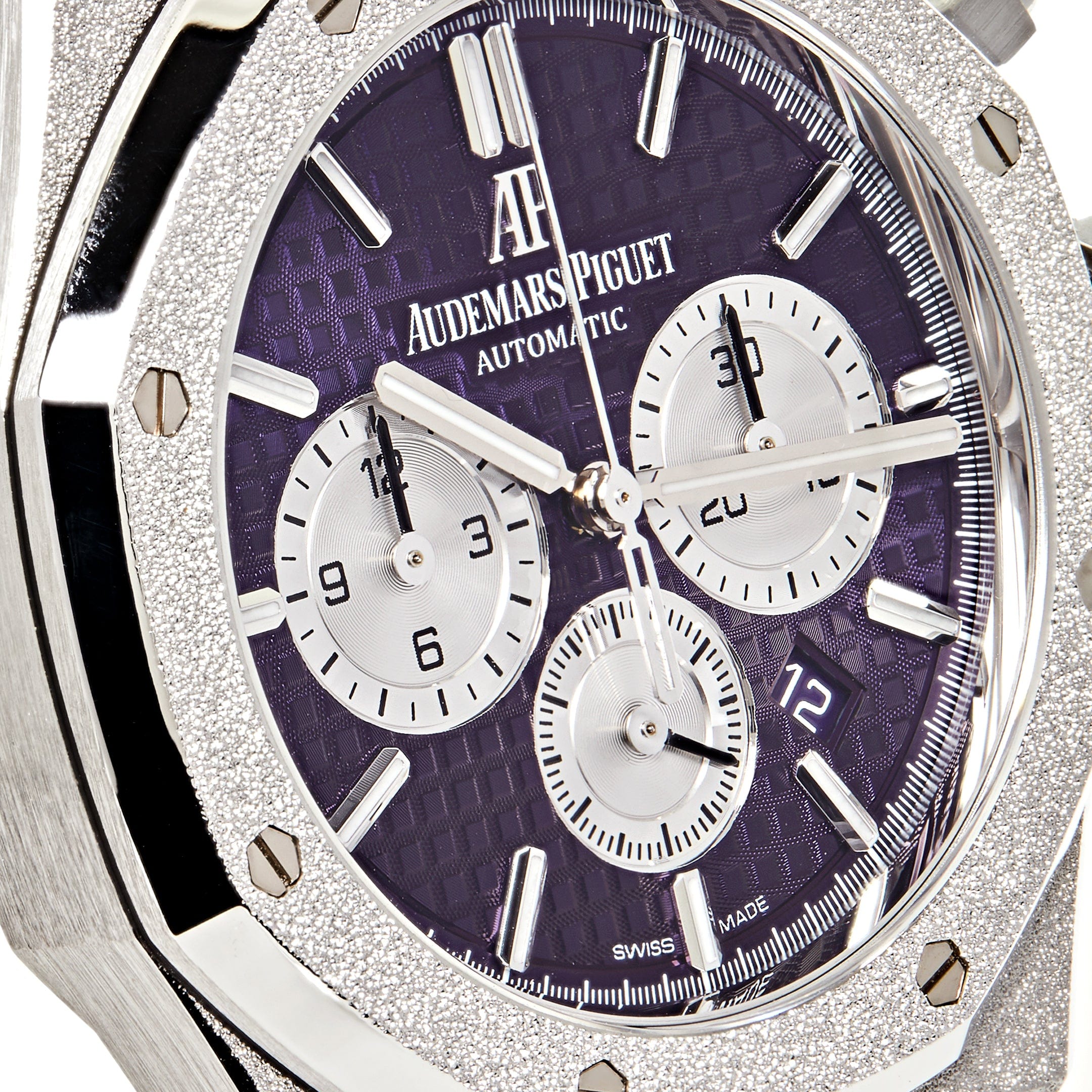 Luxury Watch Audemars Piguet Royal Oak Frosted Selfwinding Chronograph Purple Dial 26331BC.GG.1224BC.01 Wrist Aficionado