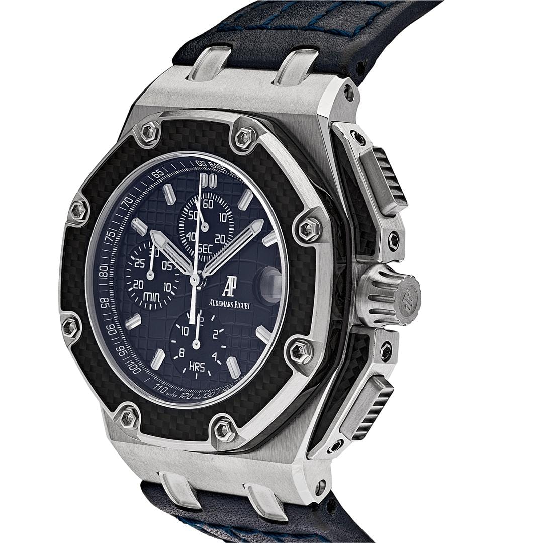 Luxury Watch Audemars Piguet Royal Oak Offshore 'Juan Pablo Montoya' Blue 26030PO.00.D021IN.01 Wrist Aficionado