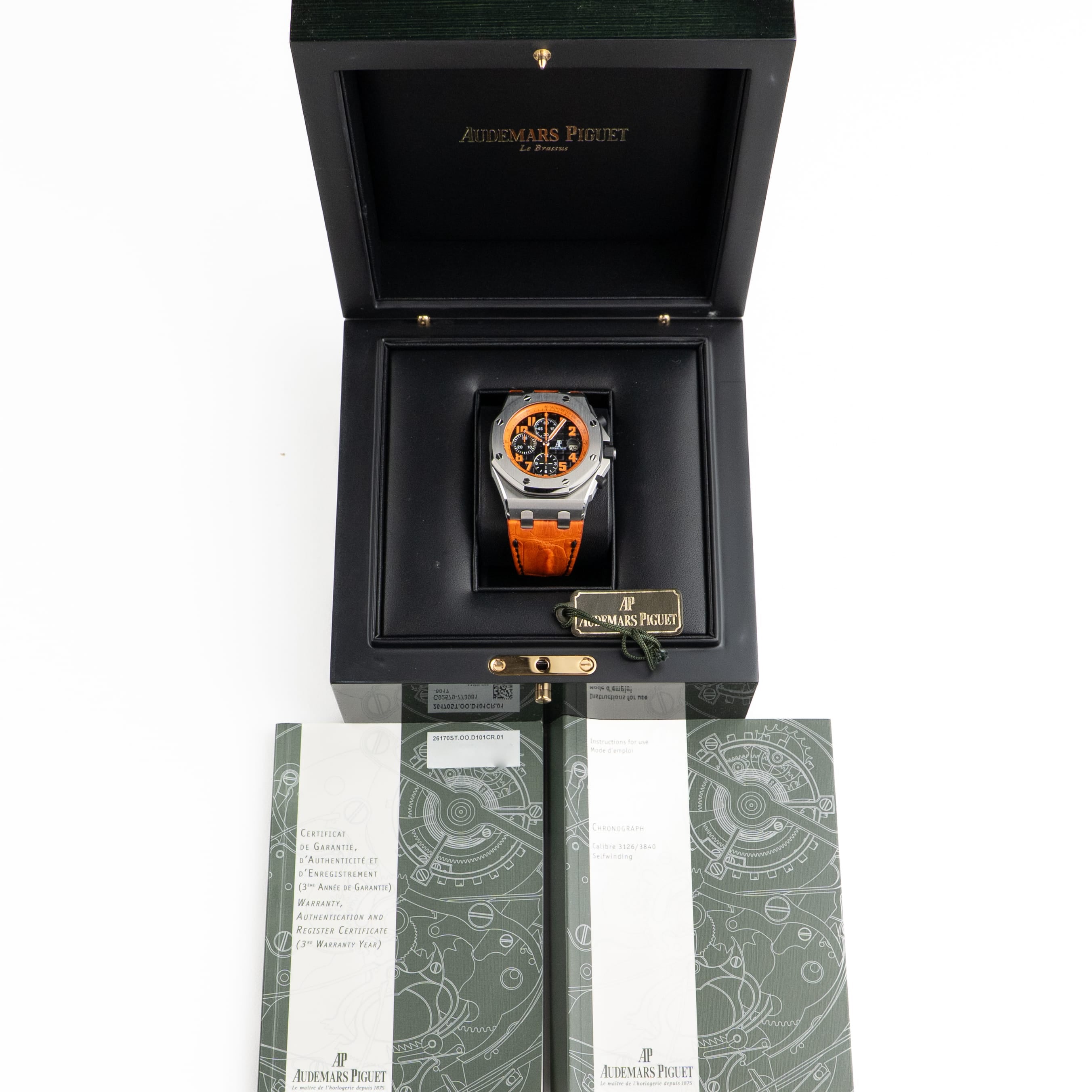 Audemars Piguet Royal Oak Offshore 26170ST.OO.D101CR.01 Chronograph 'Volcano' 'LeBron James July 8, 2010 Miami Heat' Stainless Steel Black Arabic Orange Dial (2010)