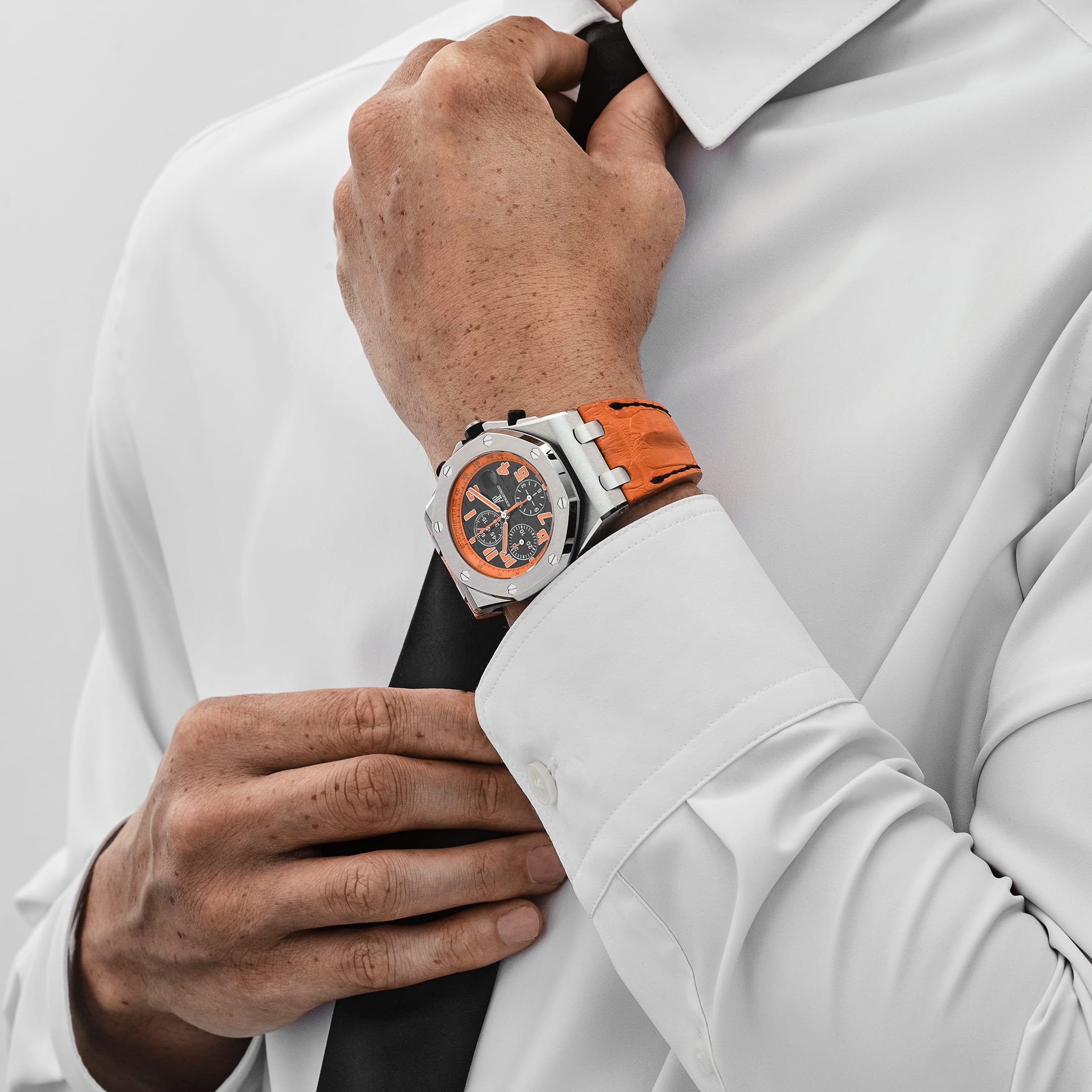 Audemars Piguet Royal Oak Offshore 26170ST.OO.D101CR.01 Chronograph 'Volcano' Stainless Steel Black Arabic Orange Dial (2010)