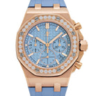 Audemars Piguet Royal Oak Offshore 26231OR.ZZ.A085CA.01 Chronograph Rose Gold Blue Dial Diamond Bezel (2024)