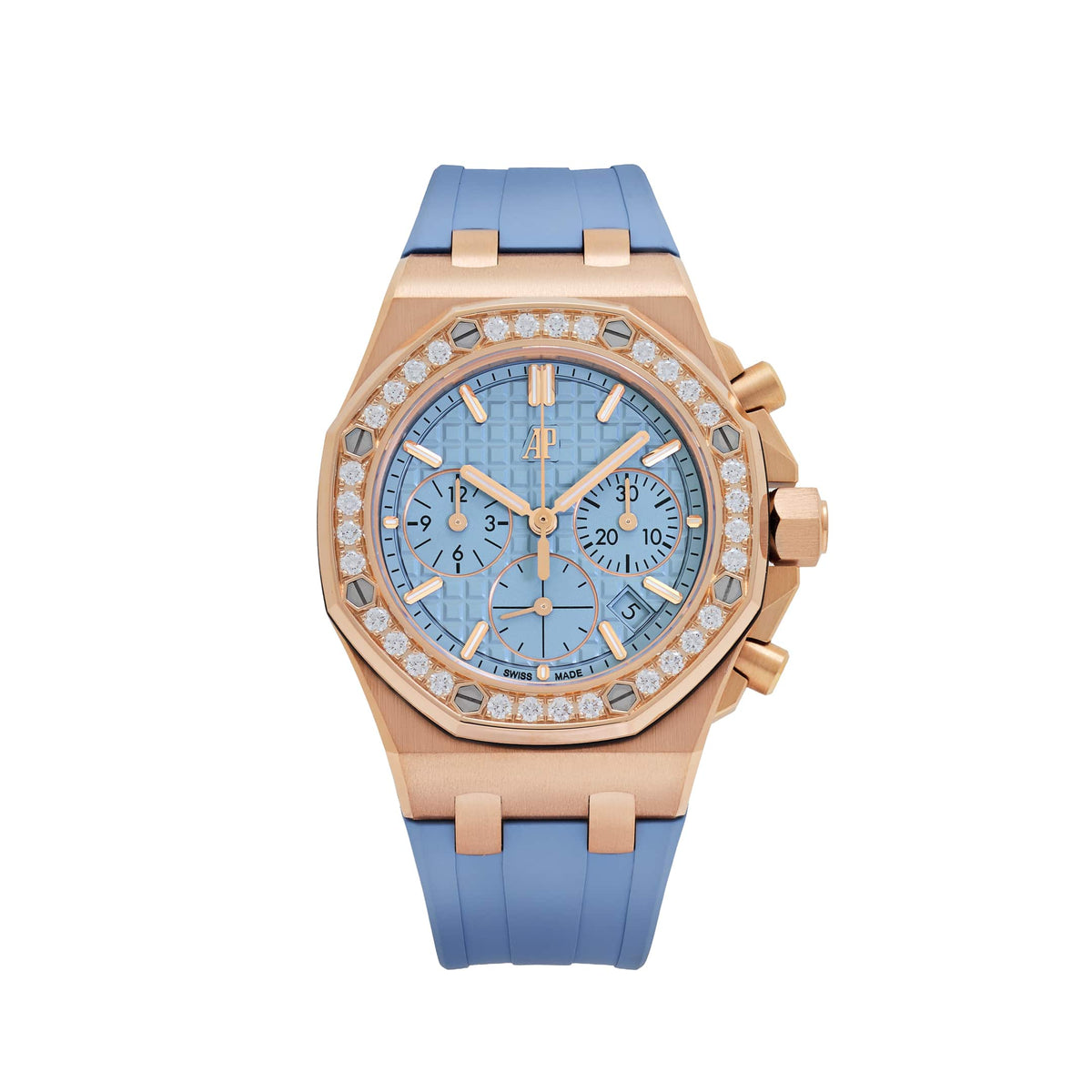 Audemars Piguet Royal Oak Offshore 26231OR.ZZ.A085CA.01 Chronograph Rose Gold Blue Dial Diamond Bezel (2025)