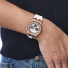 Audemars Piguet Royal Oak Offshore 26231OR.ZZ.D003CA.01 'Ladies' Chronograph Rose Gold Silver Dial Diamond Bezel (2018)