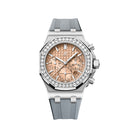 Audemars Piguet Royal Oak Offshore 26231ST.ZZ.A178CA.01 'Ladies' Chronograph Stainless Steel Salmon Dial Diamond Bezel