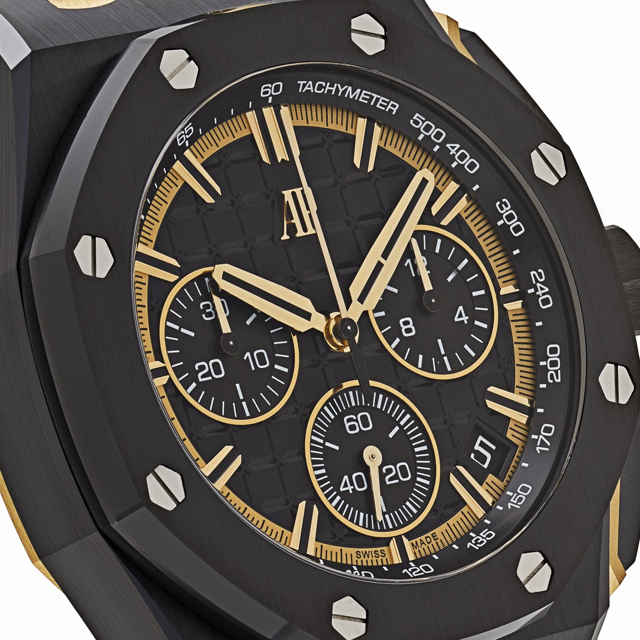 Audemars Piguet Royal Oak Offshore 26420CE.OO.A127CR.01 Chronograph Black Ceramic Yellow Gold Black Dial