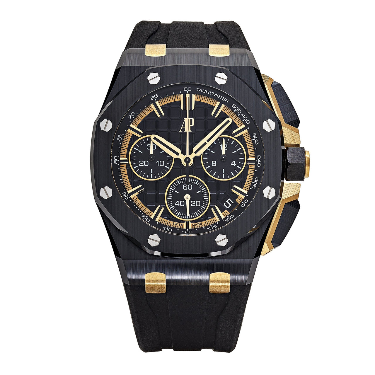 Audemars Piguet Royal Oak Offshore 26420CE.OO.A127CR.01 Chronograph Black Ceramic Yellow Gold Black Dial