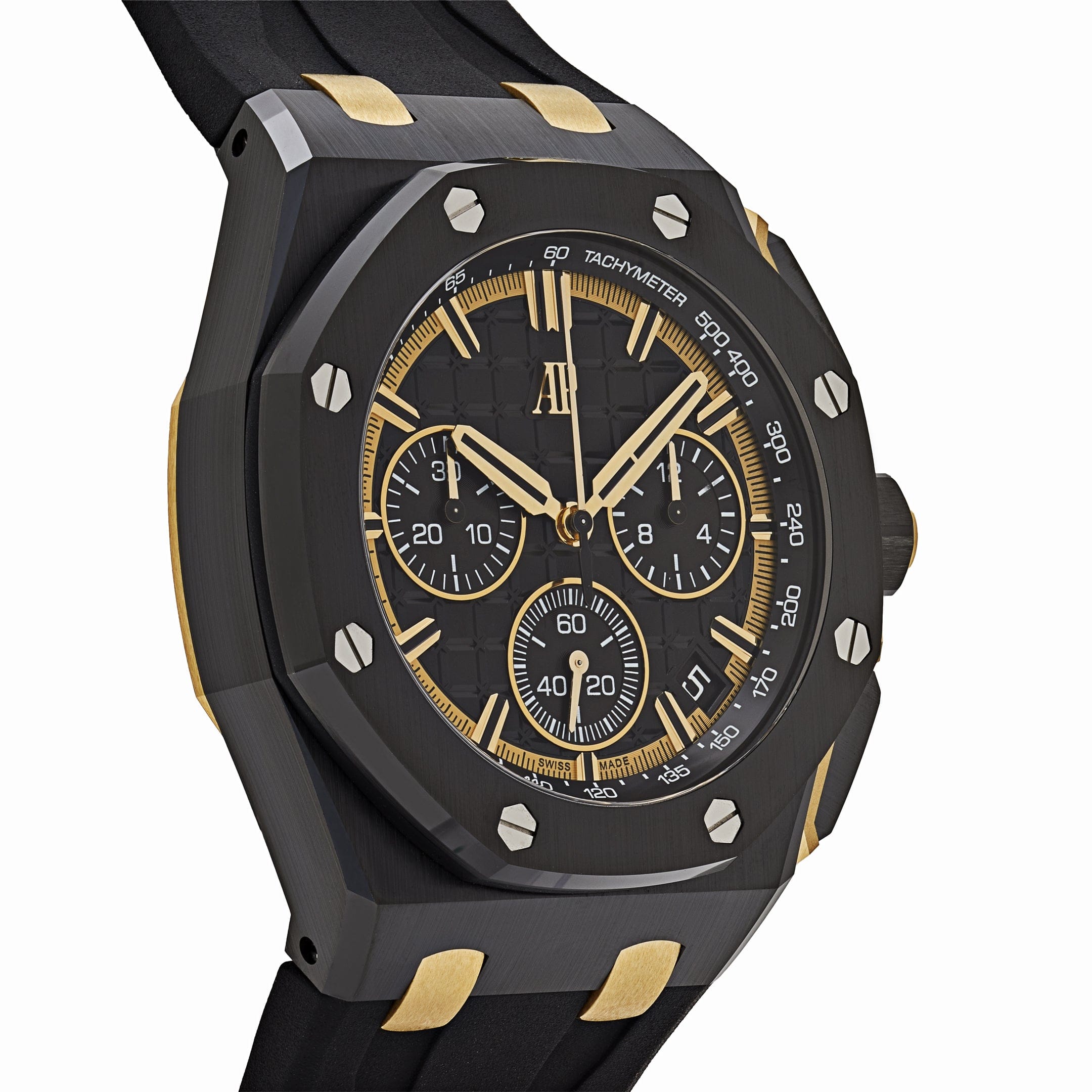 Audemars Piguet Royal Oak Offshore 26420CE.OO.A127CR.01 Chronograph Black Ceramic Yellow Gold Black Dial