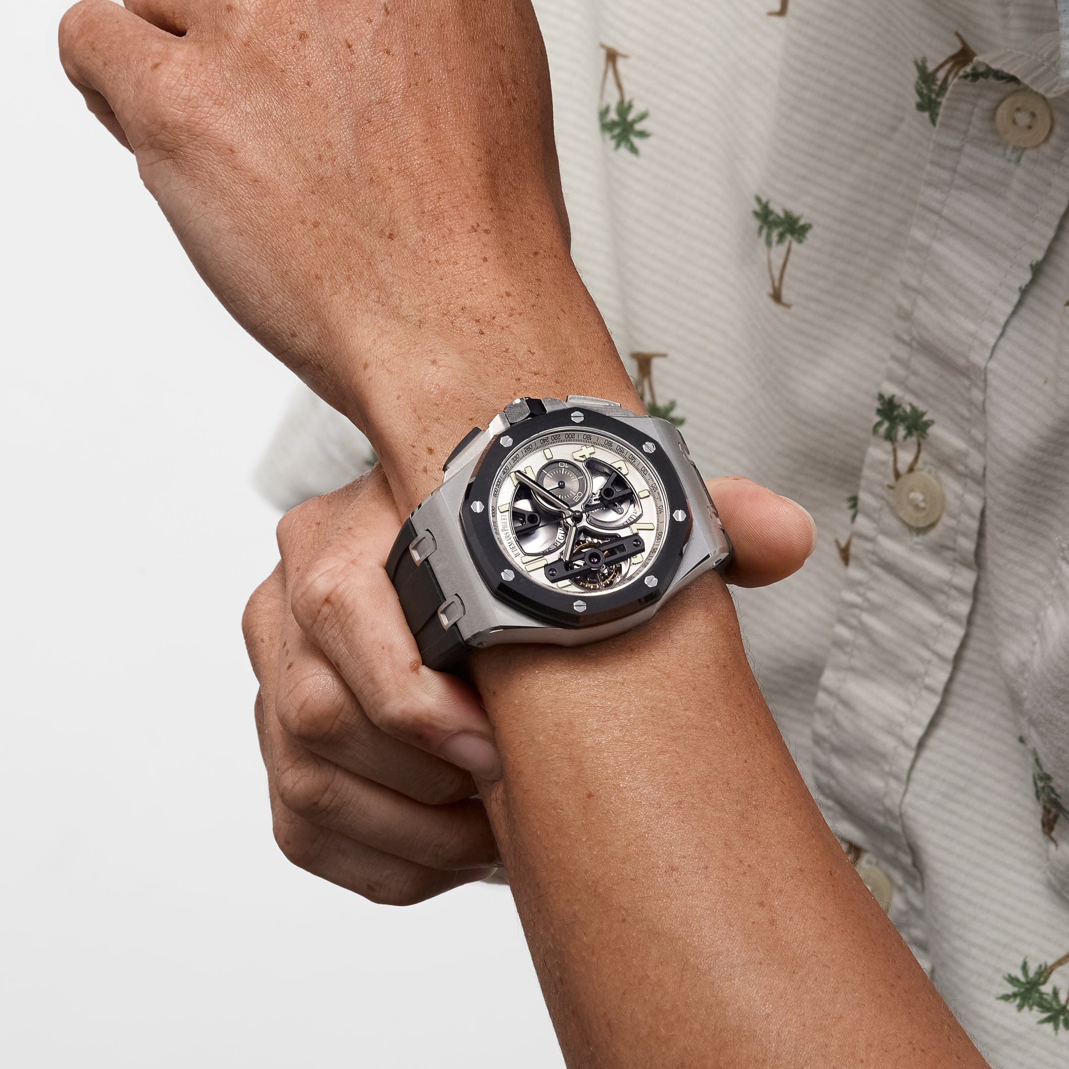 Audemars Piguet Royal Oak Offshore Chronograph 26387IO.OO.D002CA.01 Tourbillon Titanium Openworked Dial (2015)