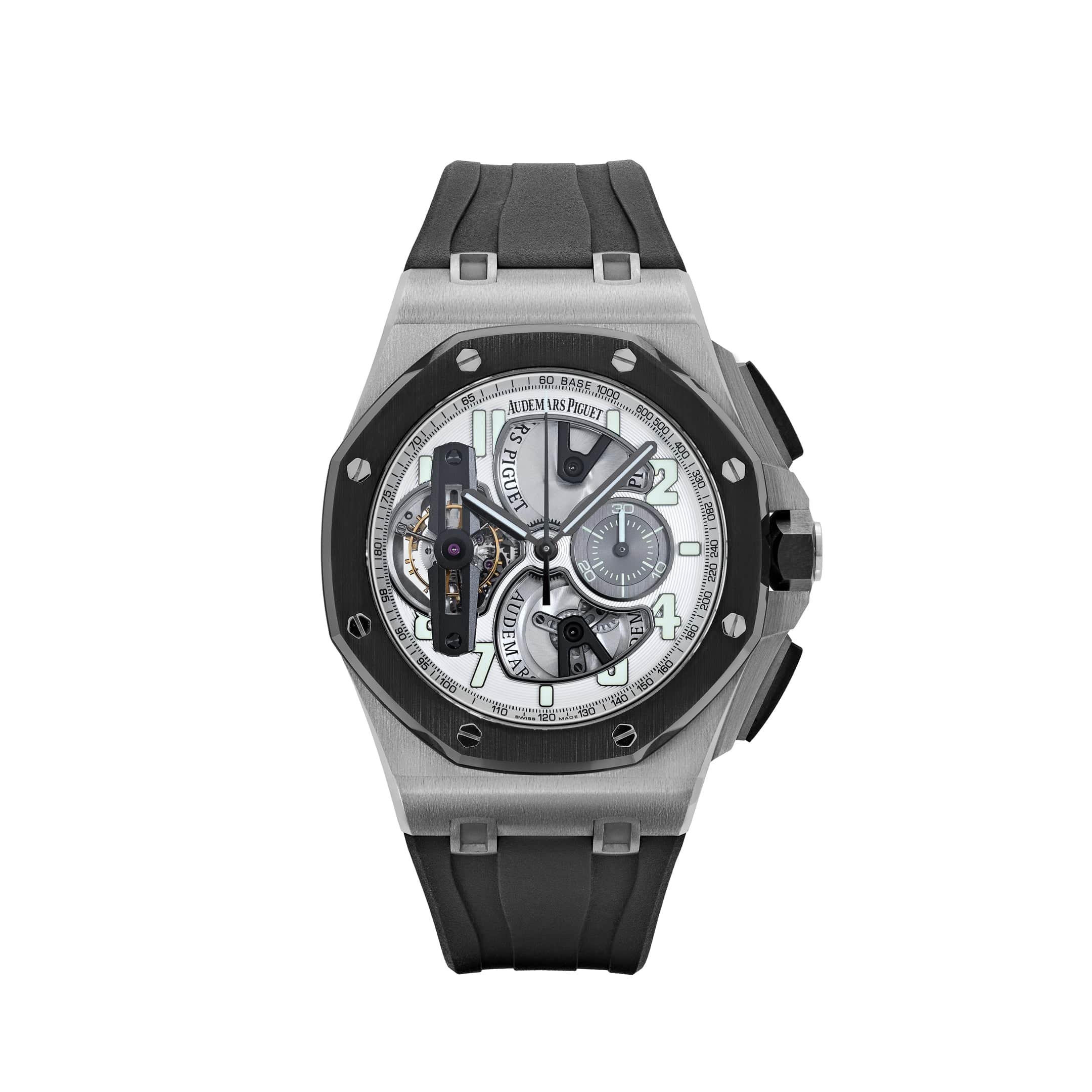 Audemars Piguet Royal Oak Offshore Chronograph 26387IO.OO.D002CA.01 Tourbillon Titanium Openworked Dial (2015)