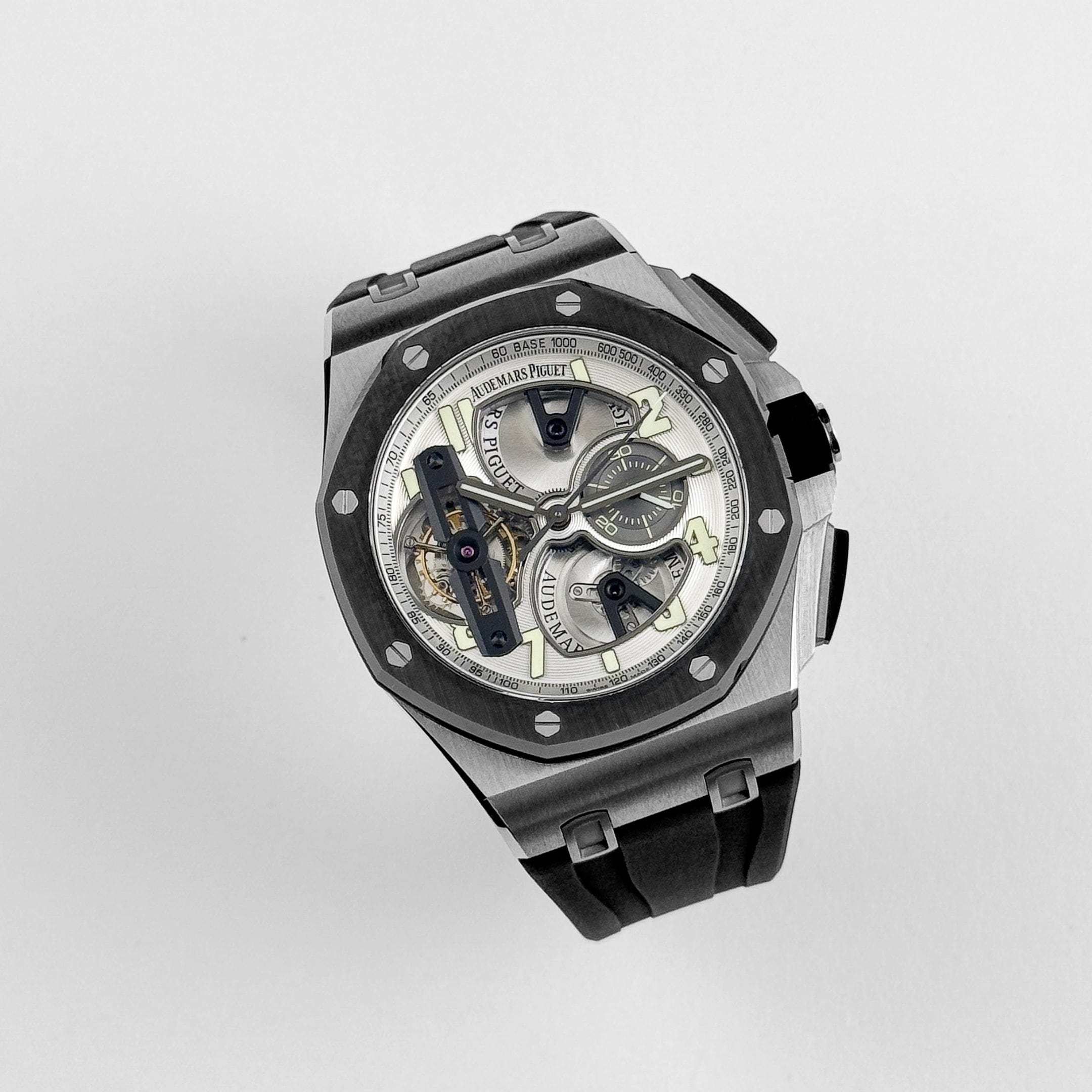 Audemars Piguet Royal Oak Offshore Chronograph 26387IO.OO.D002CA.01 Tourbillon Titanium Openworked Dial (2015)