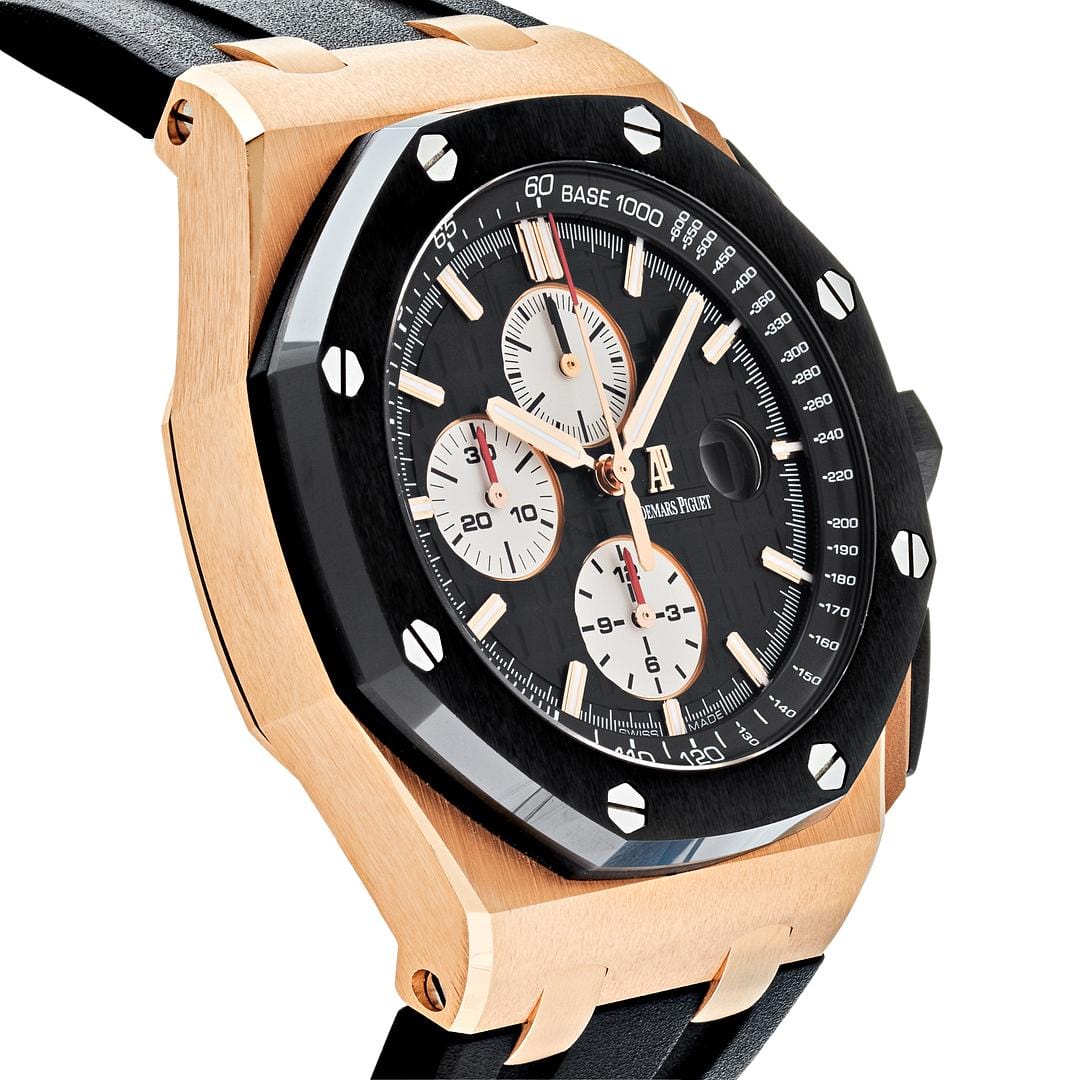 Luxury Watch Audemars Piguet Royal Oak Offshore Chronograph Rose Gold 26400RO.OO.A002CA.01 Wrist Aficionado