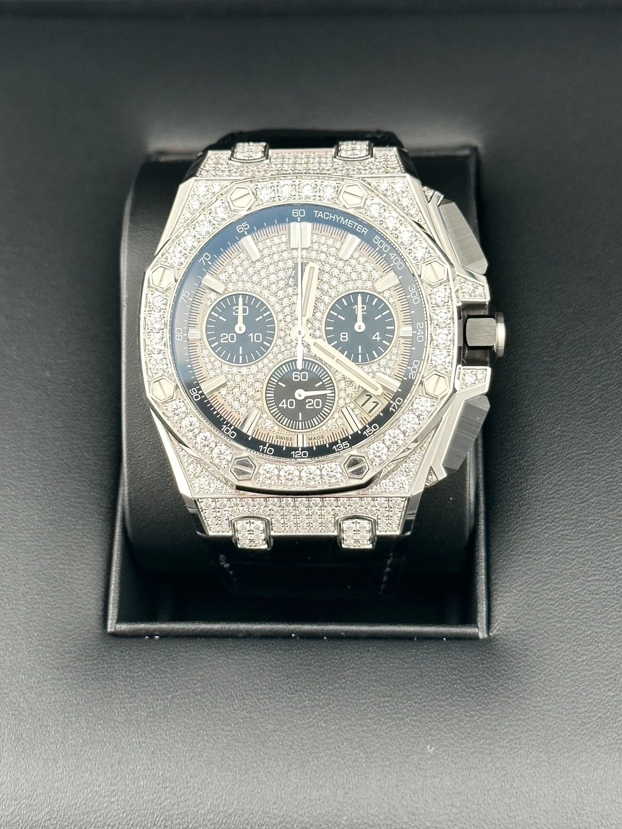 Luxury Watch Audemars Piguet Royal Oak Offshore Selfwinding Chronograph Diamond 26423BC.ZZ.D002CA.01 Wrist Aficionado