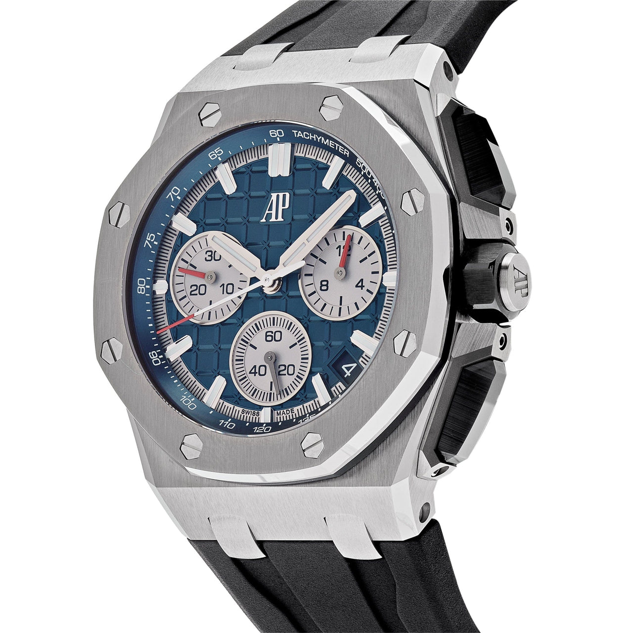 Luxury Watch Audemars Piguet Royal Oak Offshore Chronograph 43mm Titanium Blue Dial 26420TI.OO.A027CA.01 Wrist Aficionado