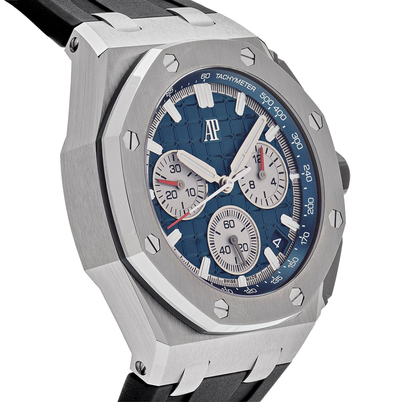 Luxury Watch Audemars Piguet Royal Oak Offshore Chronograph 43mm Titanium Blue Dial 26420TI.OO.A027CA.01 Wrist Aficionado