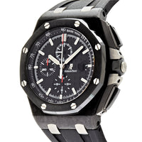 Thumbnail for Luxury Watch Audemars Piguet Royal Oak Offshore Chronograph 44mm Black Carbon 26400AU.OO.A002CA.01 Wrist Aficionado