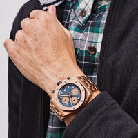 Thumbnail for Audemars Piguet Royal Oak Offshore Chronograph 'Brick' Rose Gold Blue Dial 26238OR.OO.2000OR.01