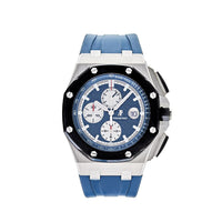 Thumbnail for Luxury Watch Audemars Piguet Royal Oak Offshore Chronograph Platinum Blue Dial 26401PO.OO.A018CR.01 Wrist Aficionado