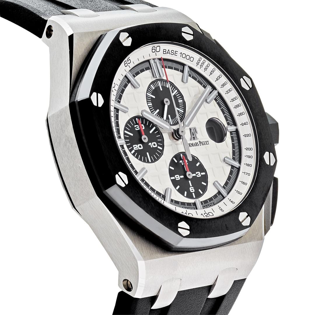 Luxury Watch Audemars Piguet Royal Oak Offshore Chronograph Steel Silver Dial 26400SO.OO.A002CA.01 Wrist Aficionado