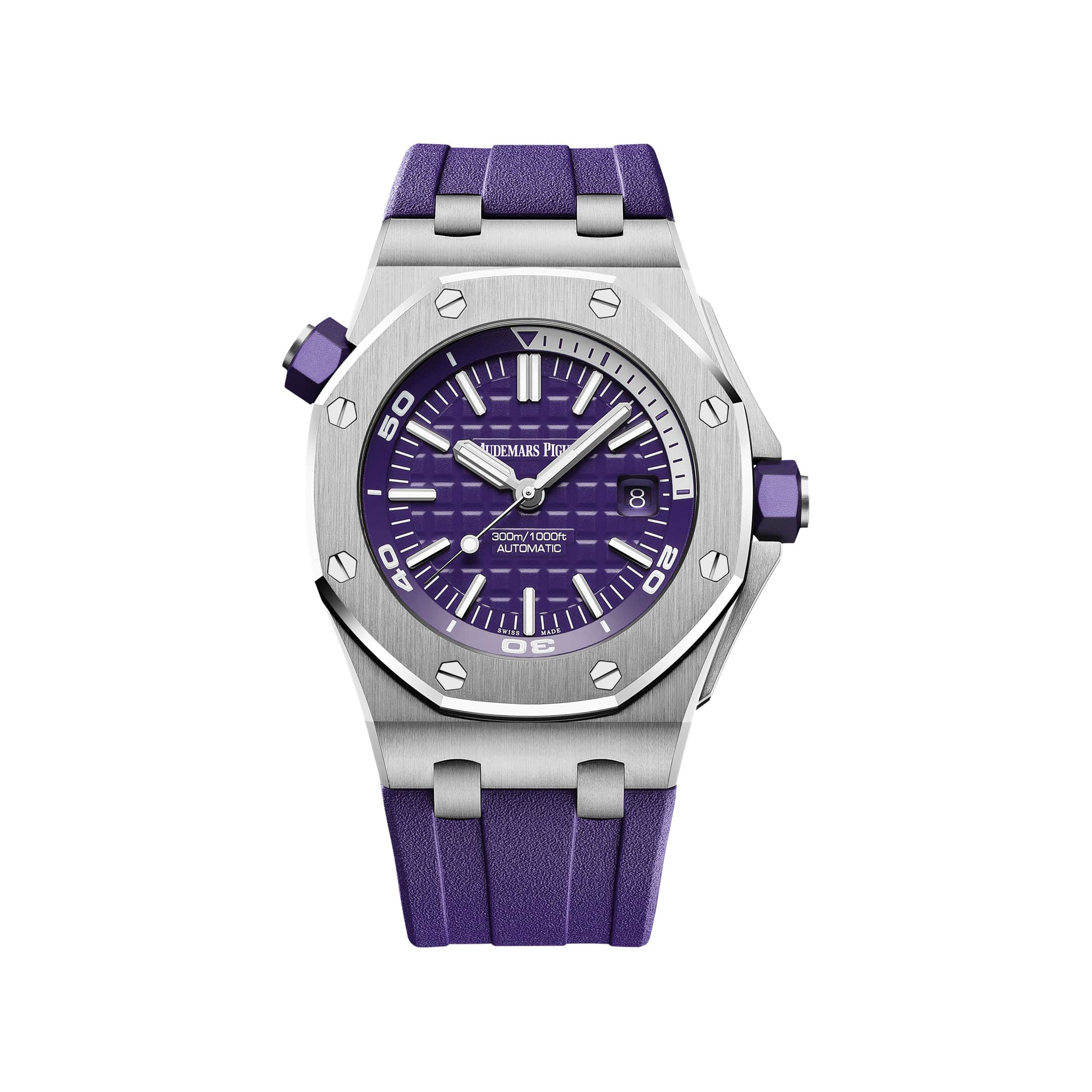 Audemars Piguet Royal Oak Offshore Diver 15710ST.OO.A077CA.01 Stainless Steel Purple Dial