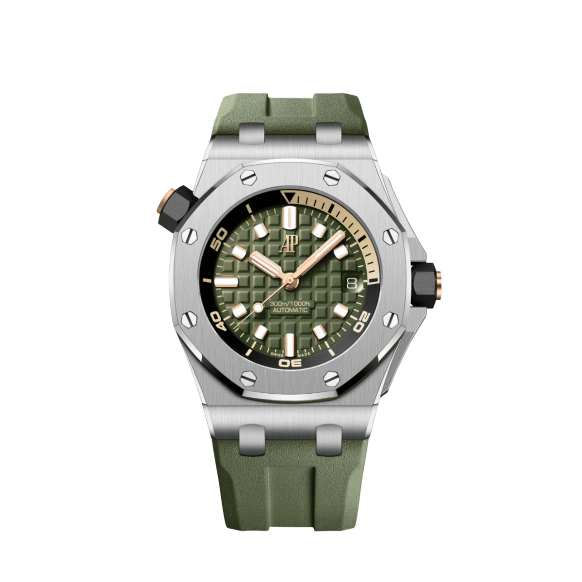 Audemars Piguet Royal Oak Offshore Diver 15720ST.OO.A052CA.01 Stainless Steel Khaki Green Dial