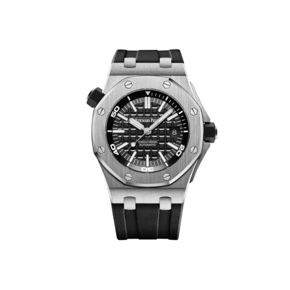 Luxury Watch Audemars Piguet Royal Oak Offshore Diver Stainless Steel Black Dial 15710ST.OO.A002CA.01 Wrist Aficionado