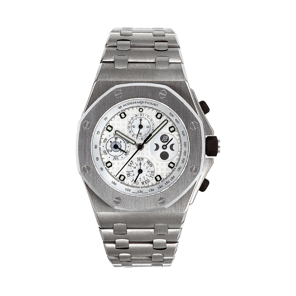 Luxury Watch Audemars Piguet Royal Oak Offshore Perpetual Calendar White Dial 25854TI.OO.1150TI.01 Wrist Aficionado