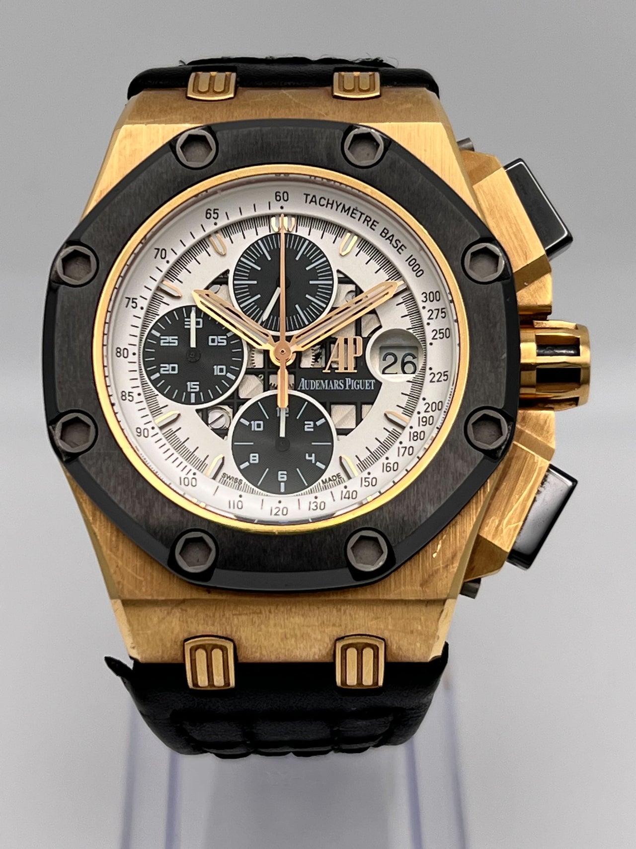 Luxury Watch Audemars Piguet Royal Oak OffShore 'Reubens Barrichello' 26078RO.OO.D002CR.01 Wrist Aficionado