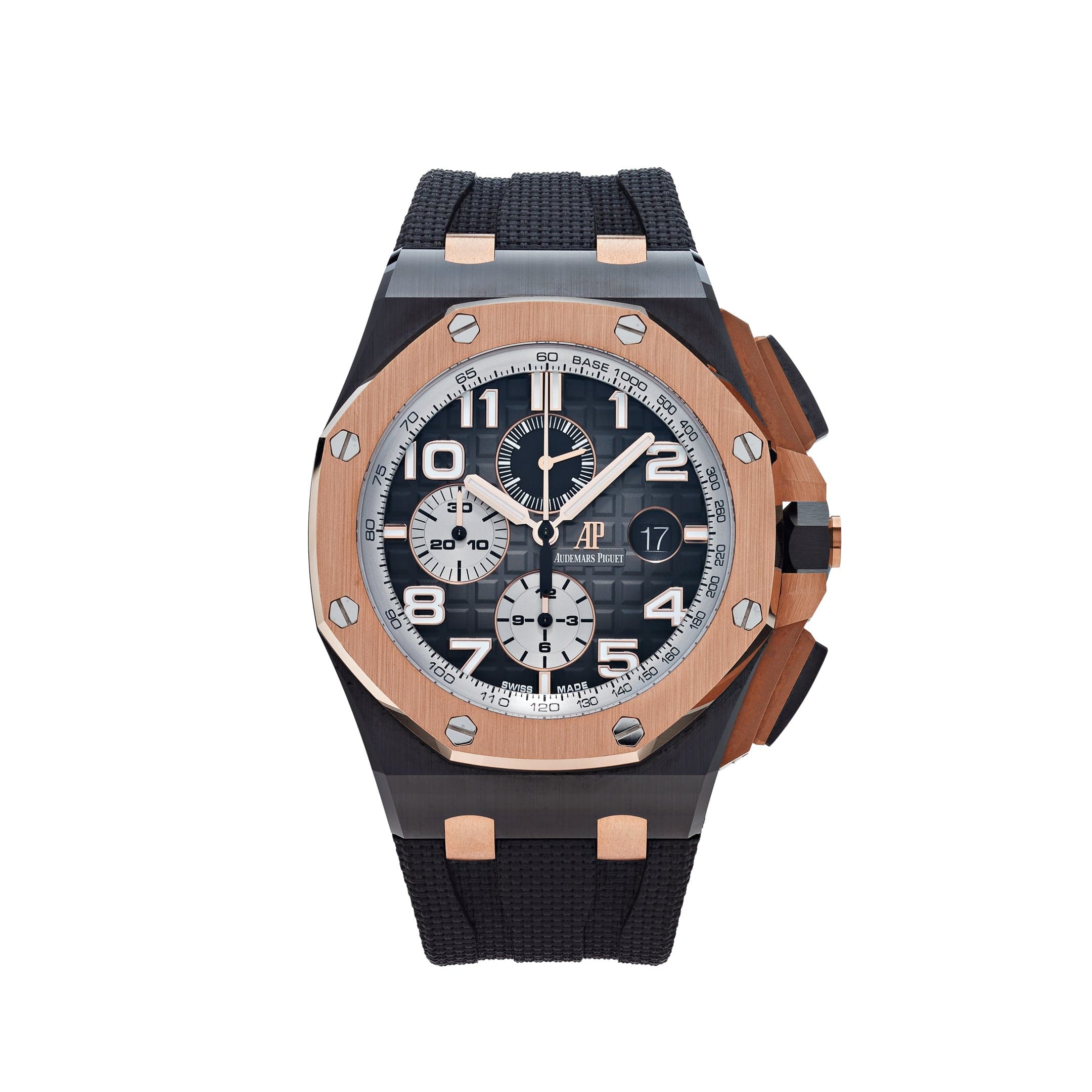 Luxury Watch Audemars Piguet Royal Oak Offshore Selfwinding Chronograph Smoked Grey Dial 26405NR.OO.A002CA.01 Wrist Aficionado