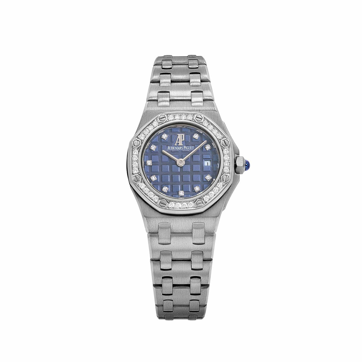 Audemars Piguet Royal Oak Offshore Vintage 67451BC.Z.1108BC.03 'Ladies' White Gold Blue Diamond Dial Diamond Bezel Quartz (2004)