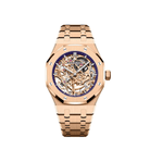 Audemars Piguet Royal Oak Openworked 15467OR.OO.1256OR.02 Double Balance Wheel Rose Gold Purple Inner Bezel
