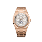 Audemars Piguet Royal Oak Perpetual Calendar 26574OR.OO.1220OR.01 Rose Gold Silver Dial