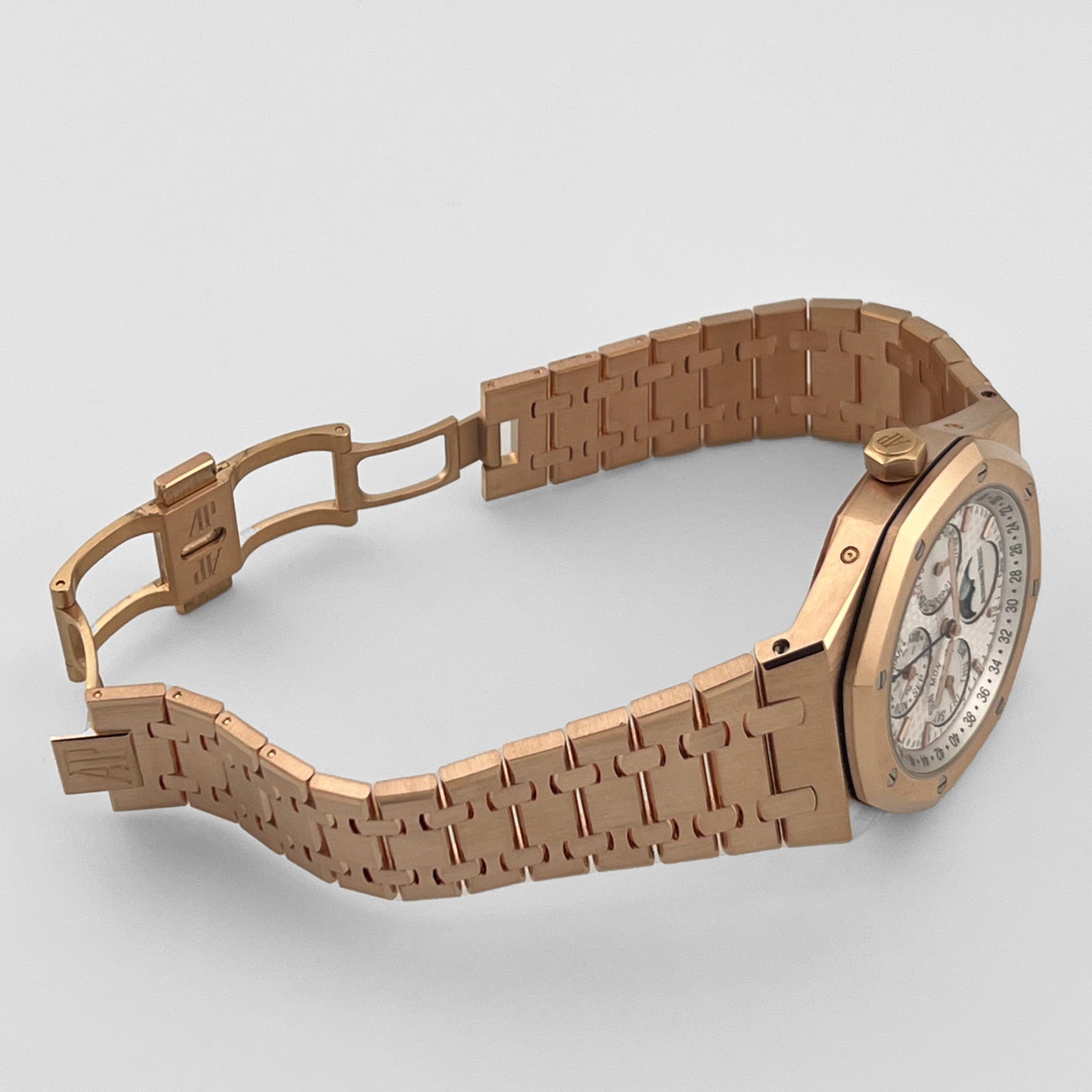 Audemars Piguet Royal Oak Perpetual Calendar 26574OR.OO.1220OR.01 Rose Gold Silver Dial