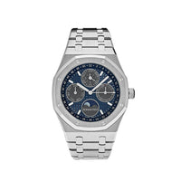 Thumbnail for Luxury Watch Audemars Piguet Royal Oak Perpetual Calendar 41mm Titanium Blue Dial 26574TI.OO.1220TI.01 (2020) Wrist Aficionado