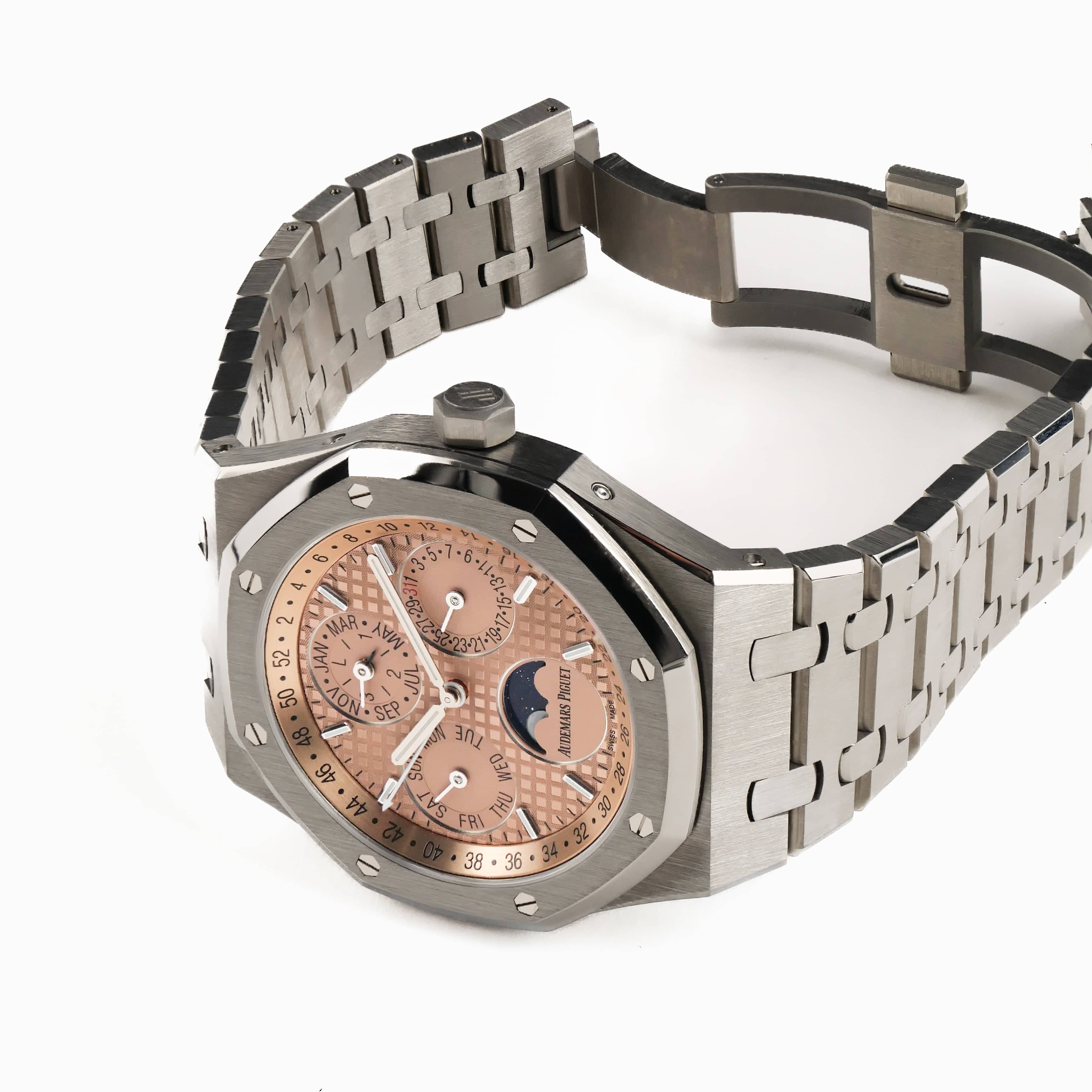 Audemars Piguet Royal Oak Perpetual Calendar 26615TI.OO.1220TI.01 Titanium Salmon Dial Limited Edition of 300 (2021)