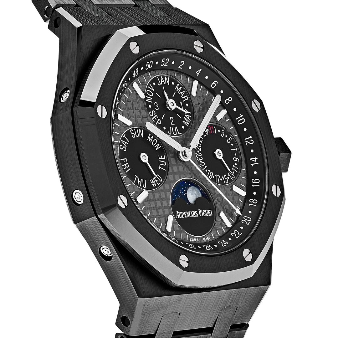 Luxury Watch Audemars Piguet Royal Oak Perpetual Calendar Black Ceramic 26579CE.OO.1225CE.01 Wrist Aficionado