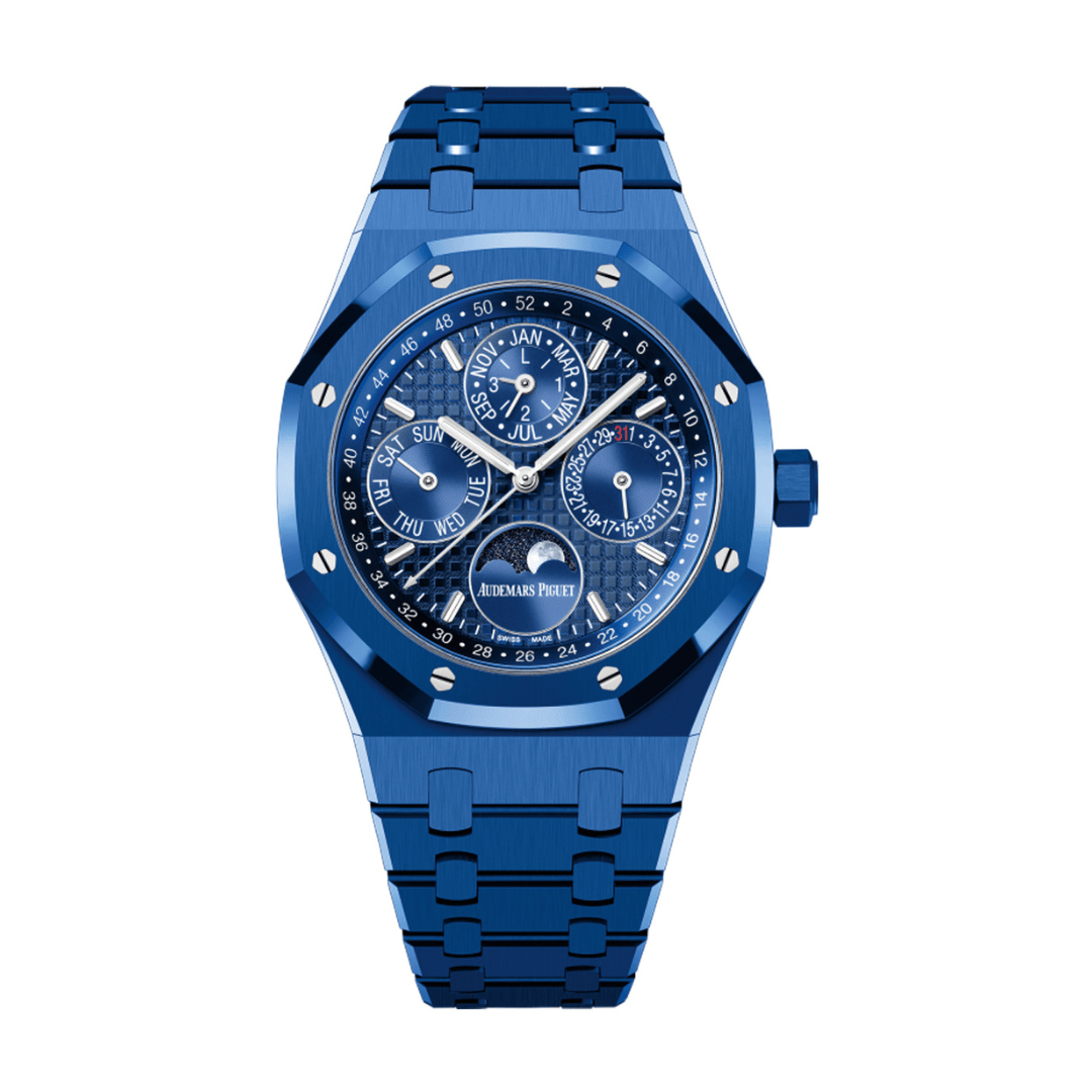 Luxury Watch Audemars Piguet Royal Oak Perpetual Calendar Blue Ceramic 26579CS.OO.1225CS.01 Wrist Aficionado