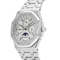 Thumbnail for Luxury Watch Audemars Piguet Royal Oak Perpetual Calendar Steel White Dial 26574ST.OO.1220ST.01 Wrist Aficionado