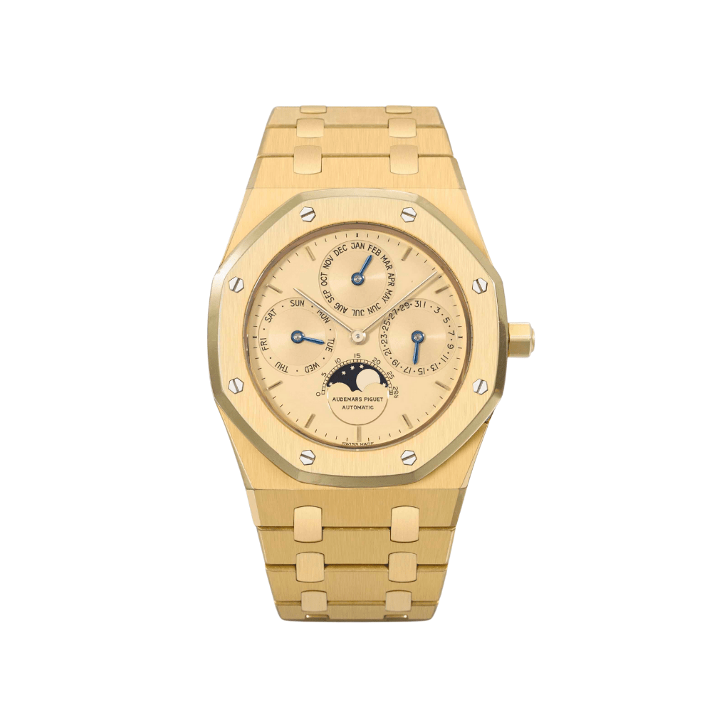 Luxury Watch Audemars Piguet Royal Oak Perpetual Calendar Yellow Gold 25654BA.OO.0944BA.01 Wrist Aficionado