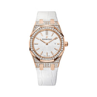 Thumbnail for Luxury Watch Audemars Piguet Royal Oak Quartz 33mm Rose Gold Diamond Bezel 67652OR.ZZ.D011CR.01 Wrist Aficionado