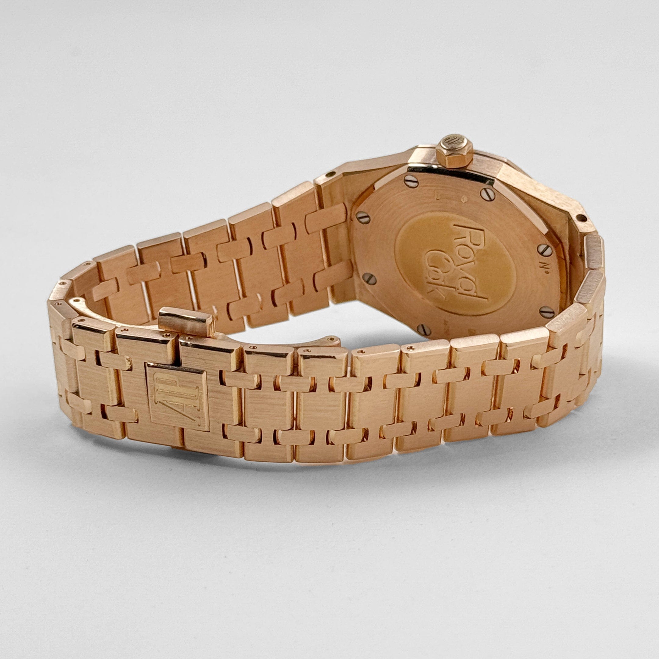 Audemars Piguet Royal Oak Quartz 67651OR.ZZ.1261OR.01 'Ladies' Rose Gold White Dial Diamond Bezel Quartz (2017)