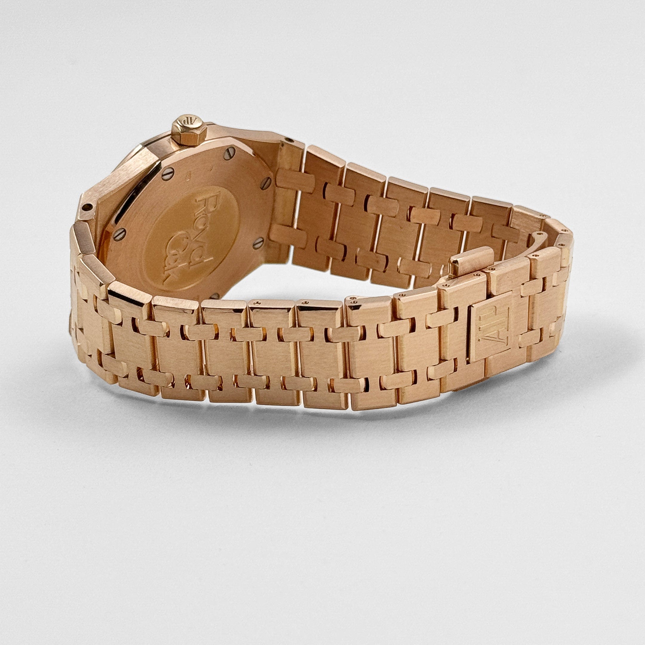 Audemars Piguet Royal Oak Quartz 67651OR.ZZ.1261OR.01 'Ladies' Rose Gold White Dial Diamond Bezel Quartz (2017)